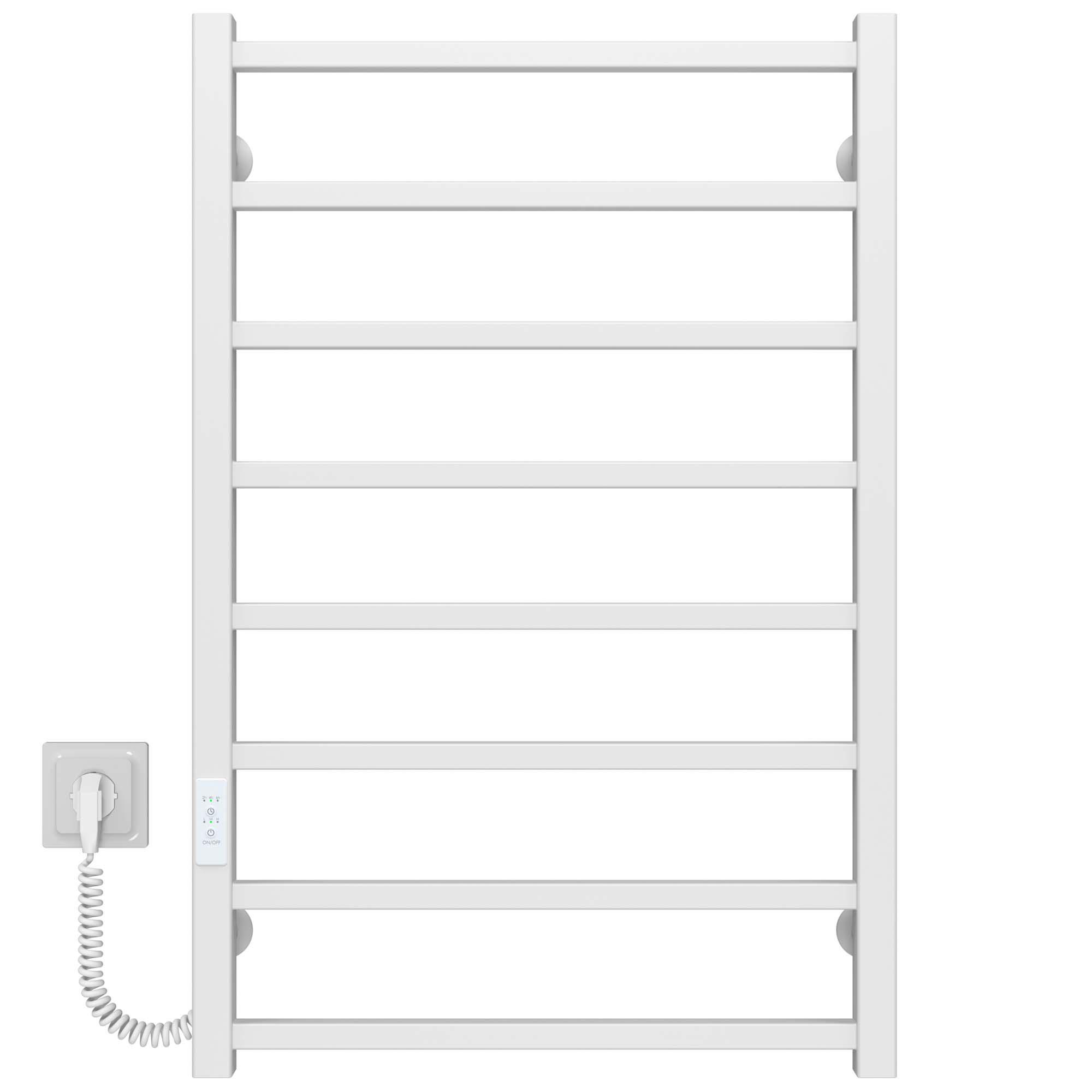 Полотенцесушитель электрический Deffi Forest П8 WD04 нержавеющая сталь 500х800 мм Белый (A.FR.80.50.8.EWL4)