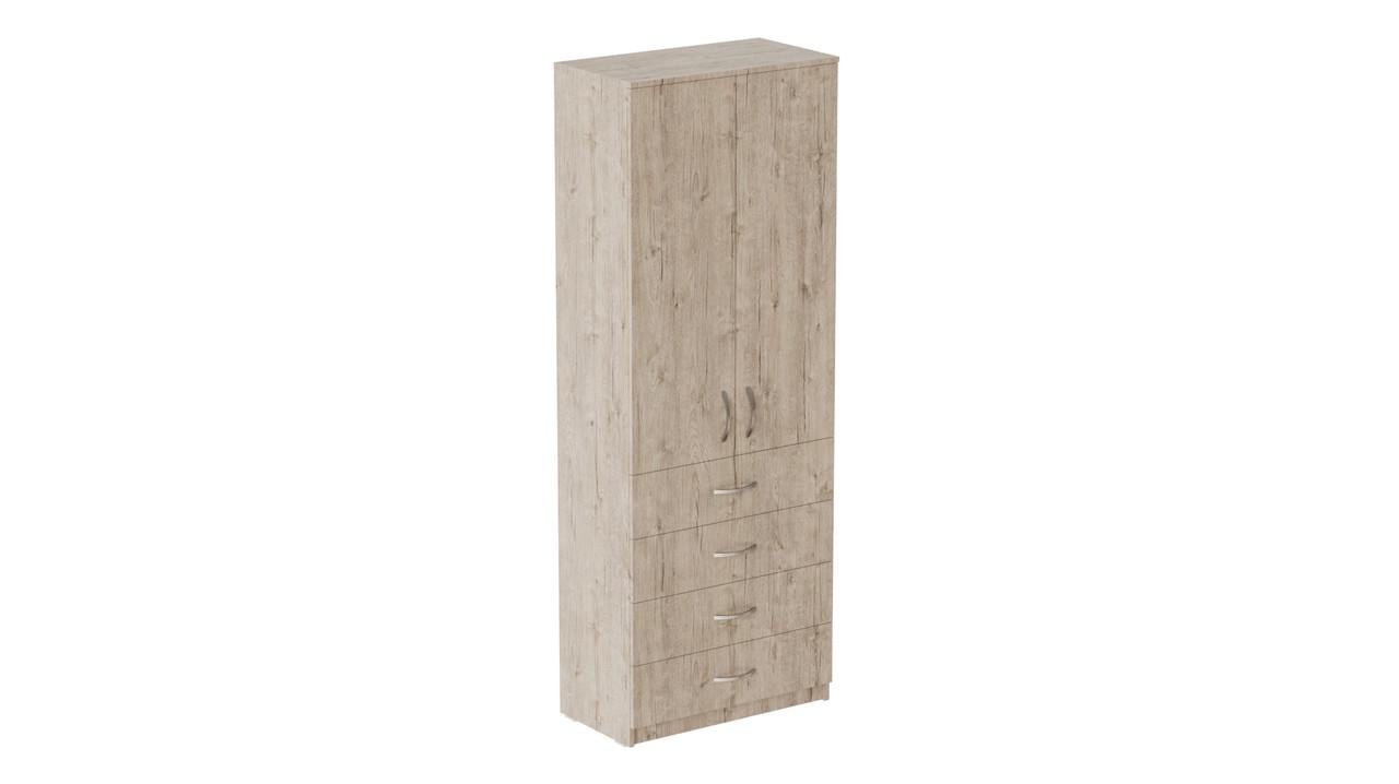 Шкаф Ferrum-decor Анжело на 3 полки с 2 дверями и 4 ящиками ДСП 16 мм 1900x700x380 мм Дуб Сан-Марино (FRD-105026)