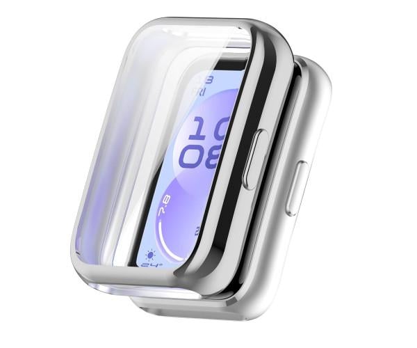 Чохол силіконовий для Huawei Band 11 із захистом на екран Срібний