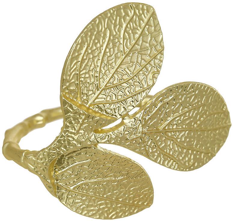 Комплект колец для салфеток листьев 6 шт. 4 см