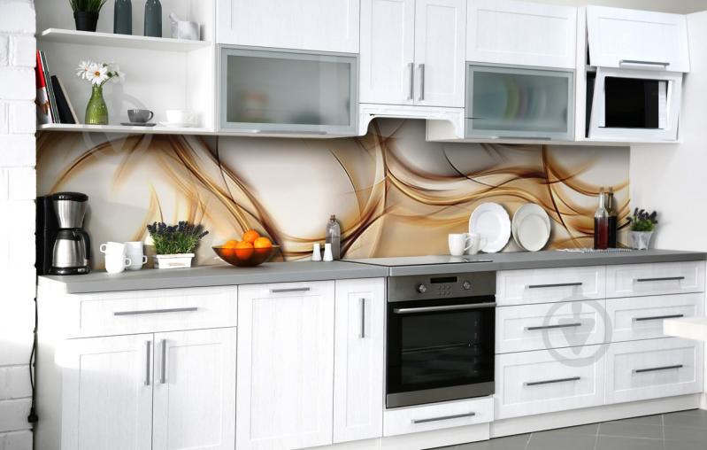 Скинали на кухню Zatarga «Кудри Геркулеса» 600х3000 мм виниловая 3Д наклейка кухонный фартук самоклеящаяся