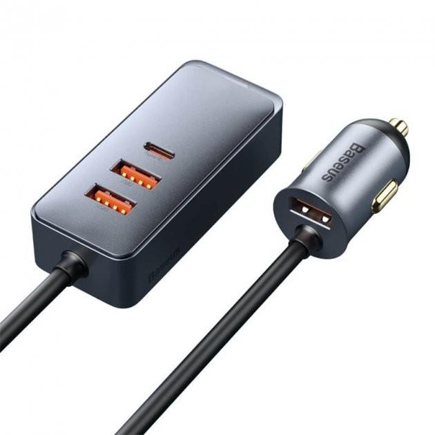 Зарядное устройство автомобильное Baseus Share Together PPS multi-port Fast charging 3 USB 1 Type-C 3A 120W QC PD 1,5 м (CCBT-B0G) - фото 3