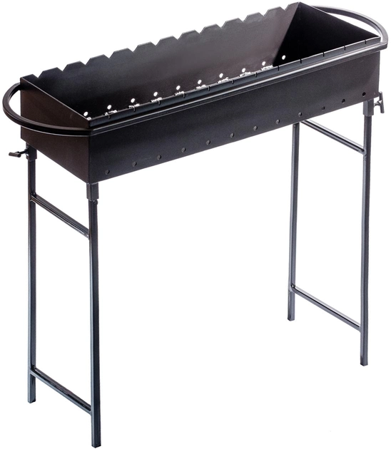 Мангал переносний Metalzavod M6-3N на 12 шампурів зі знімними ніжками Чорний (81-17-M12-4N) - фото 2 Мангал переносний Metalzavod M6-3N на 12 шампурів зі знімними ніжками Чорний (81-17-M12-4N) - фото 2