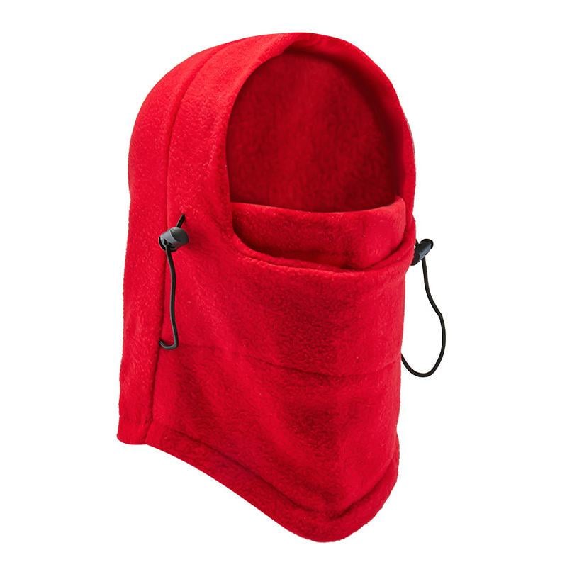 Балаклава зимняя из толстого флиса с затяжками 31х35х30х28 см Red - фото 1