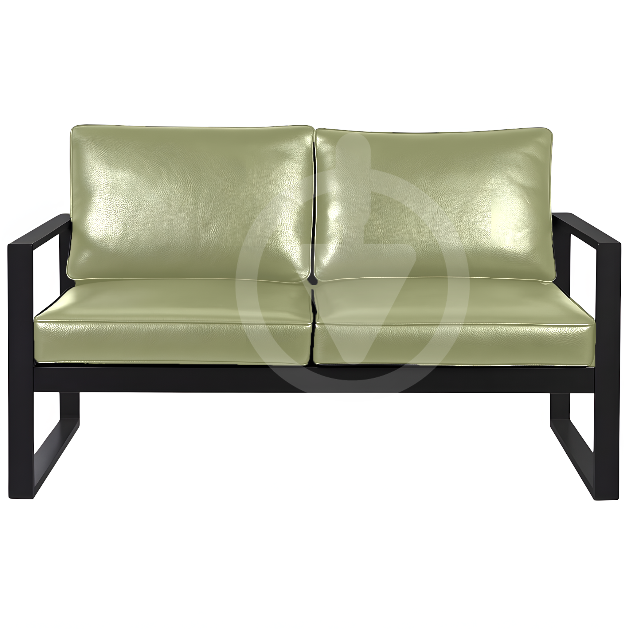 Диван металлический AVVS Бостон лофт с подлокотниками экокожа 130 см Светло-оливковый - фото 2 Диван металлический AVVS Бостон лофт с подлокотниками экокожа 130 см Светло-оливковый - фото 2