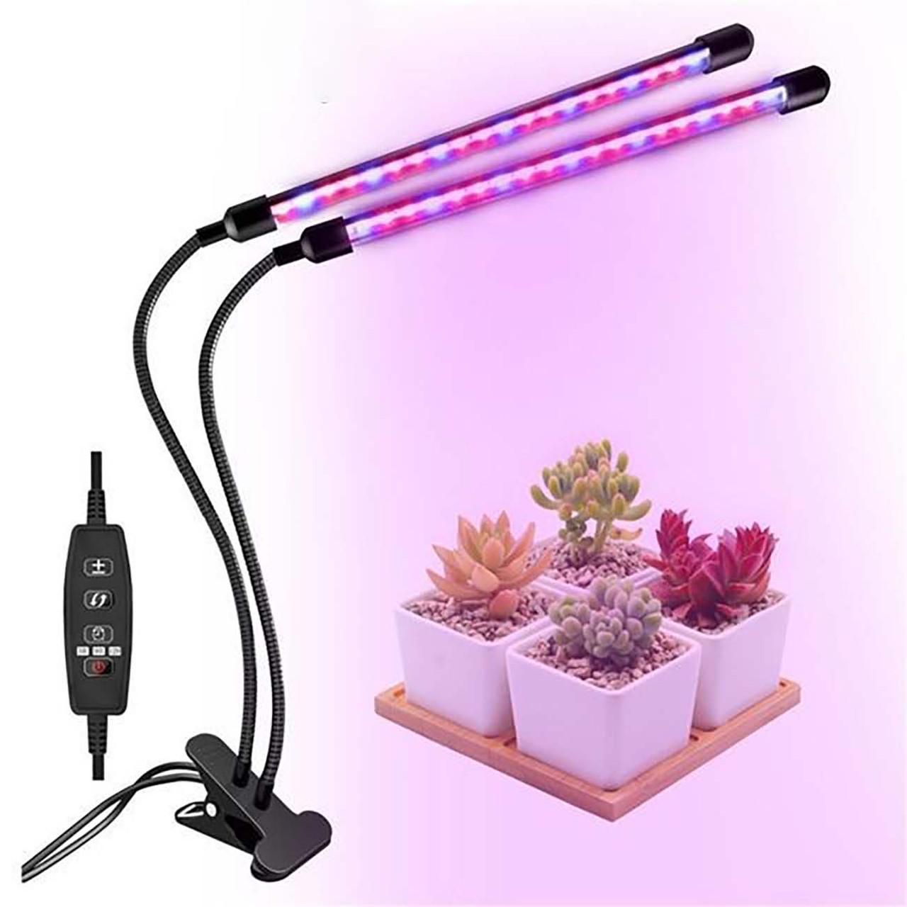 Ультрафиолетовая лампа для растений 2 лампы 20W USB таймер с креплением прищепка и пультом - фото 2 Ультрафиолетовая лампа для растений 2 лампы 20W USB таймер с креплением прищепка и пультом - фото 2
