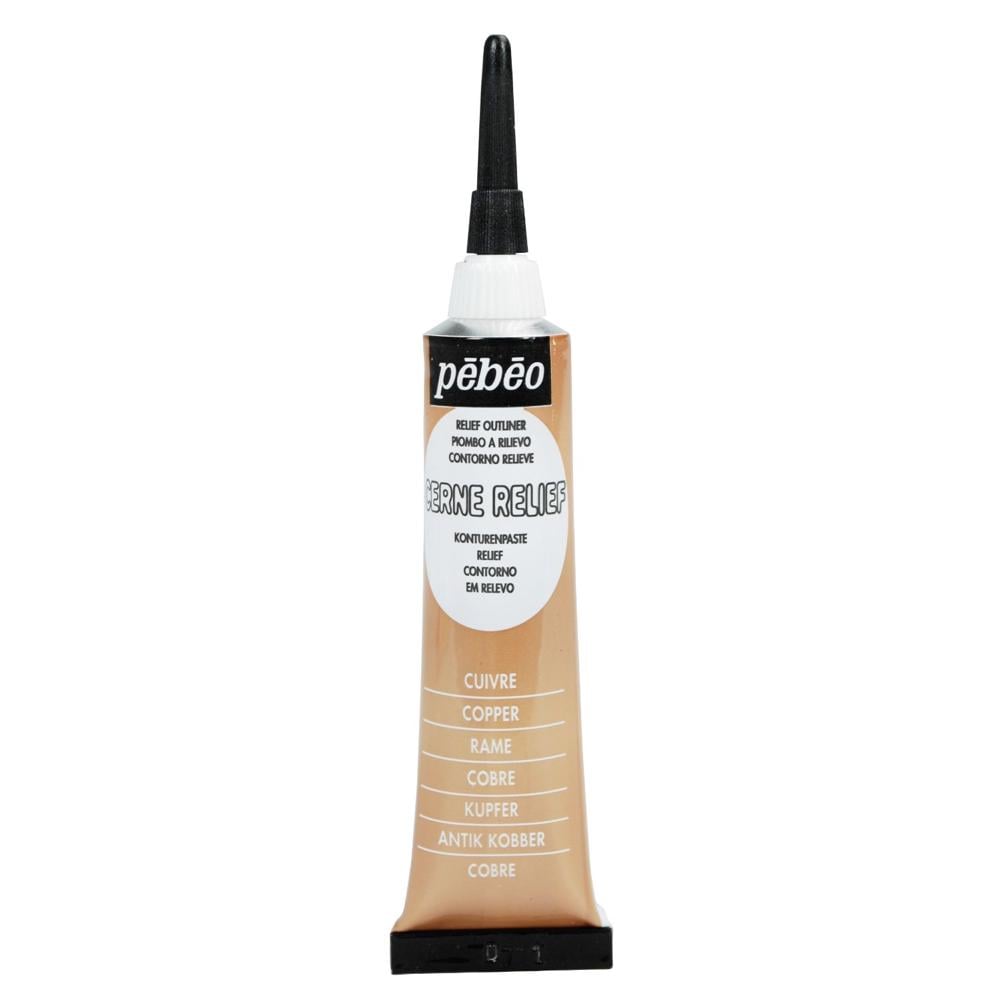 Контур по склу Pebeo Cerne Relief Vitrail, 20 мл., Мідь, (P-480000)