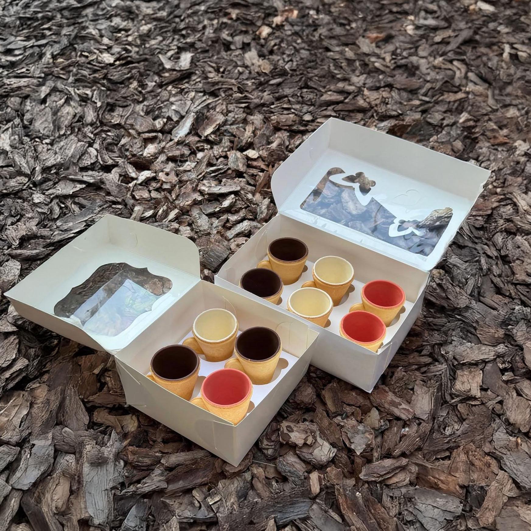 Подарочный набор 10 шт. съедобных чашек на Новый год/Рождество/Николая печенье/шоколад для горячих напитков (Е500133)