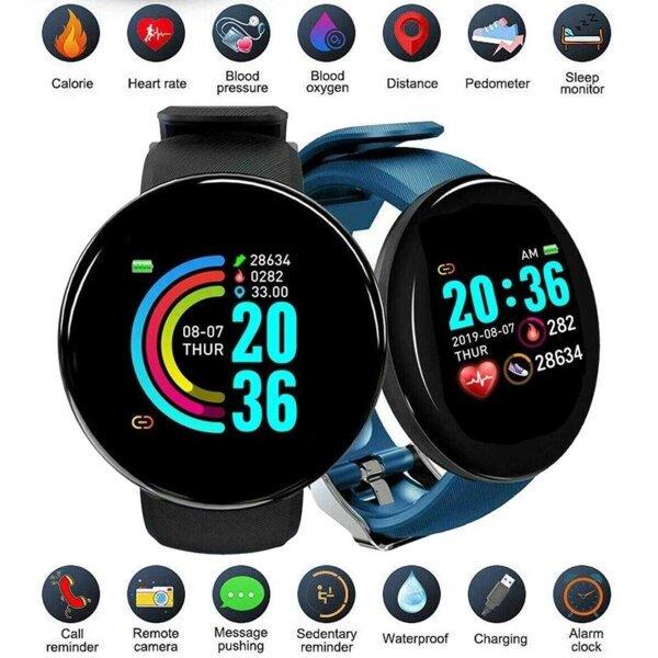 Смарт-годинник Smart Watch D18 1,44" 90 мАг Чорний - фото 3