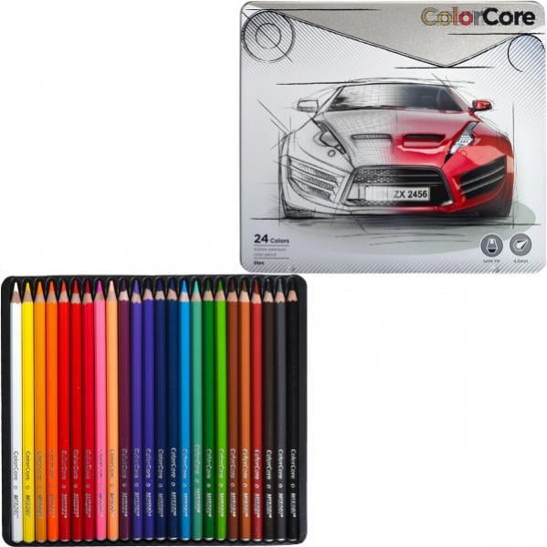 Карандаши цветные Marco ColorCore 24 цв. (3100/24TN)