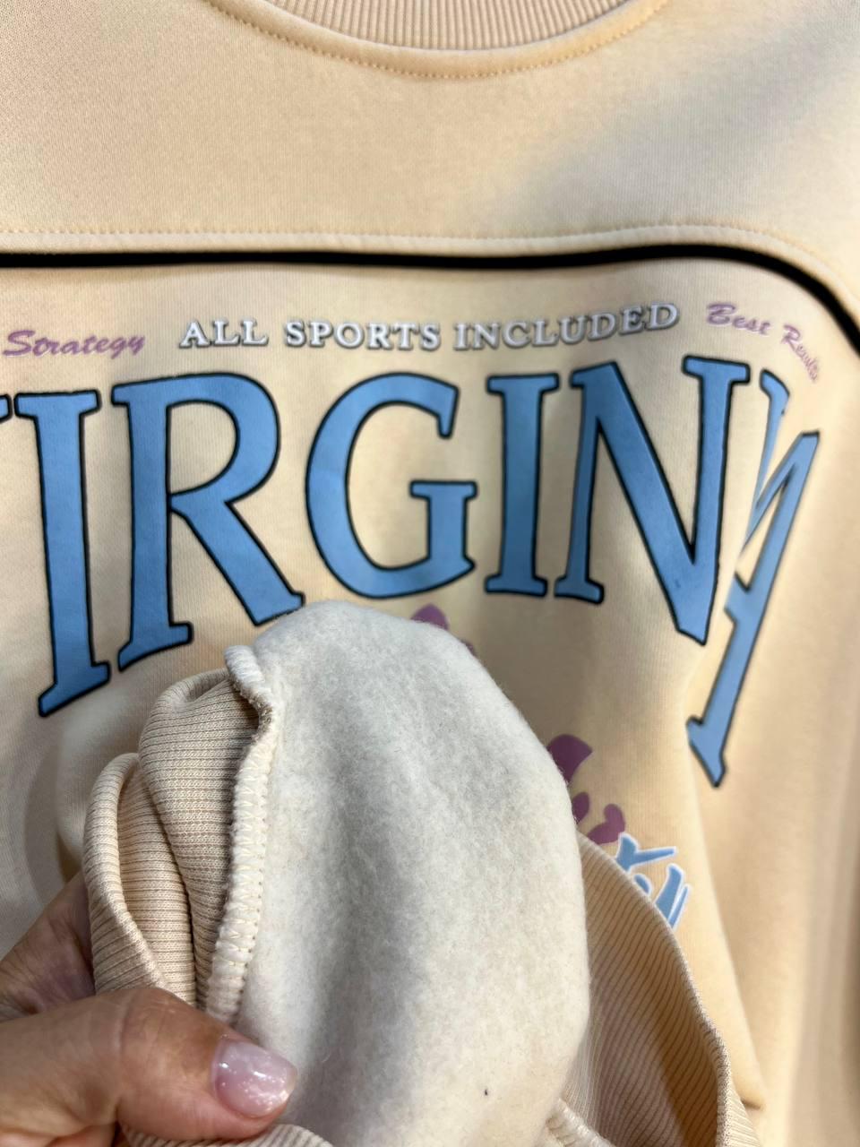 Свитшот женский OLIVIA 2468 VIRGINIA утепленный на флисе OS Светло-бежевый (1116) - фото 3 Свитшот женский OLIVIA 2468 VIRGINIA утепленный на флисе OS Светло-бежевый (1116) - фото 3