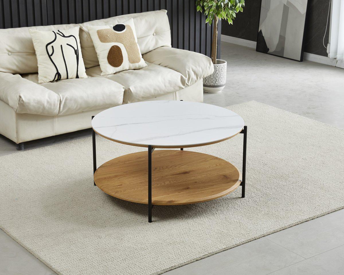 Журнальный столик Intarsio IDAHO Белый/Дуб (28710918) - фото 5