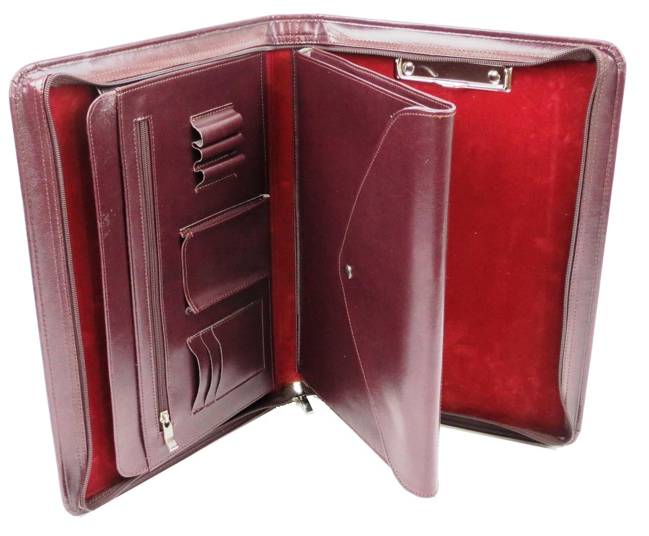 Папка деловая AMO из искусственной кожи Бордовый (SSBW06 bordo)