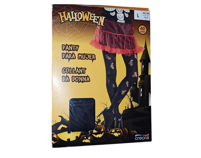 Колготки на Хэллоуин с летучими мышами женские 40 den L Черно-красный (663274) - фото 3 Колготки на Хэллоуин с летучими мышами женские 40 den L Черно-красный (663274) - фото 3