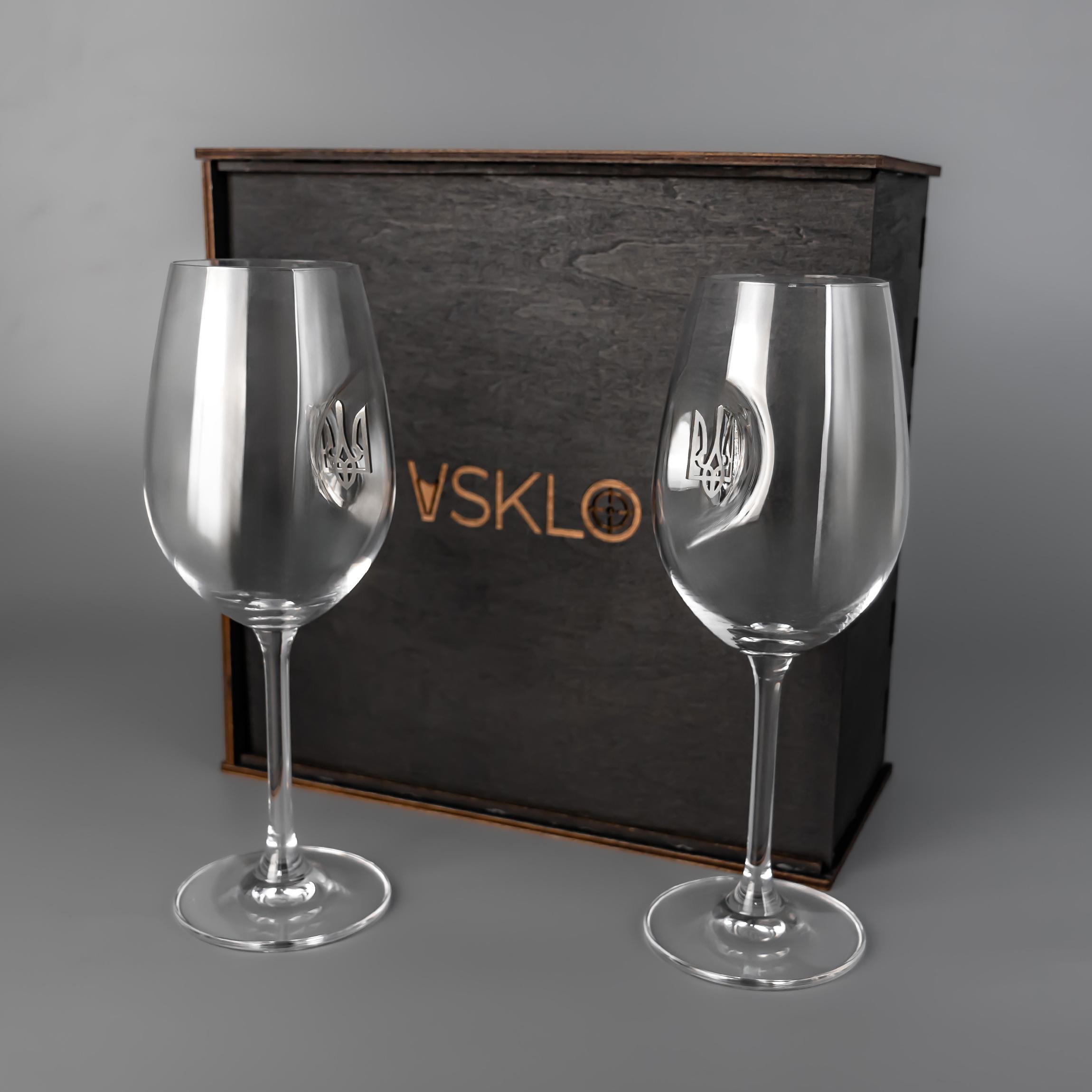 Бокалы для вина с гербом VSKLO 350 мл 2 шт. - фото 2 Бокалы для вина с гербом VSKLO 350 мл 2 шт. - фото 2