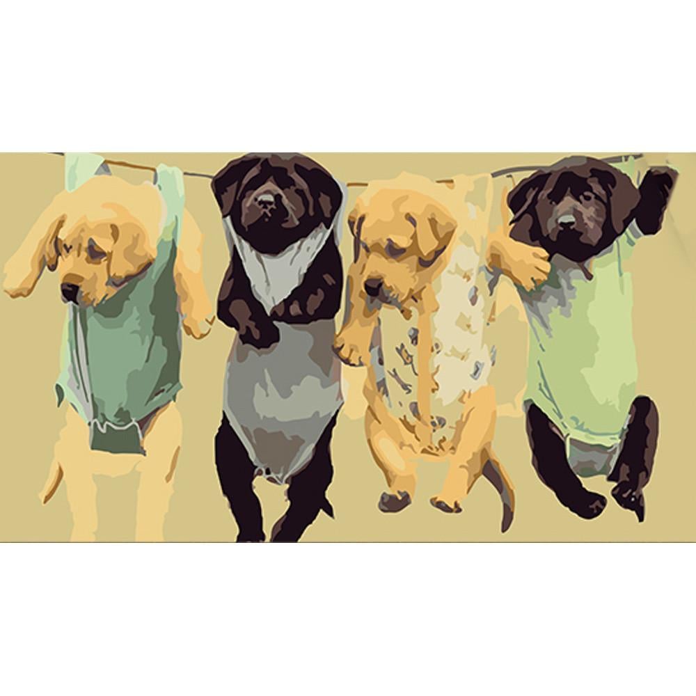 Картина по номерам Strateg Большая стирка 50х25 см (WW185)