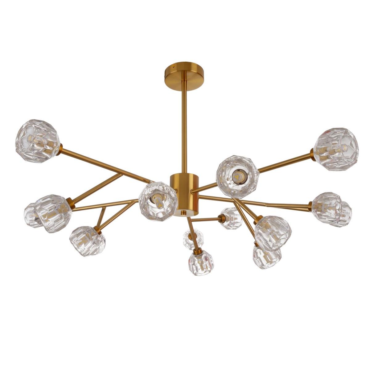 Сучасна люстра Brille Павук BL-779S/15 G9 15 лампочок Золото