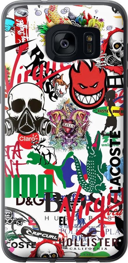 Чехол на Samsung Galaxy S7 Edge G935F Many different logos (4022t-257-42517) Чехол на Samsung Galaxy S7 Edge G935F Many different logos (4022t-257-42517)