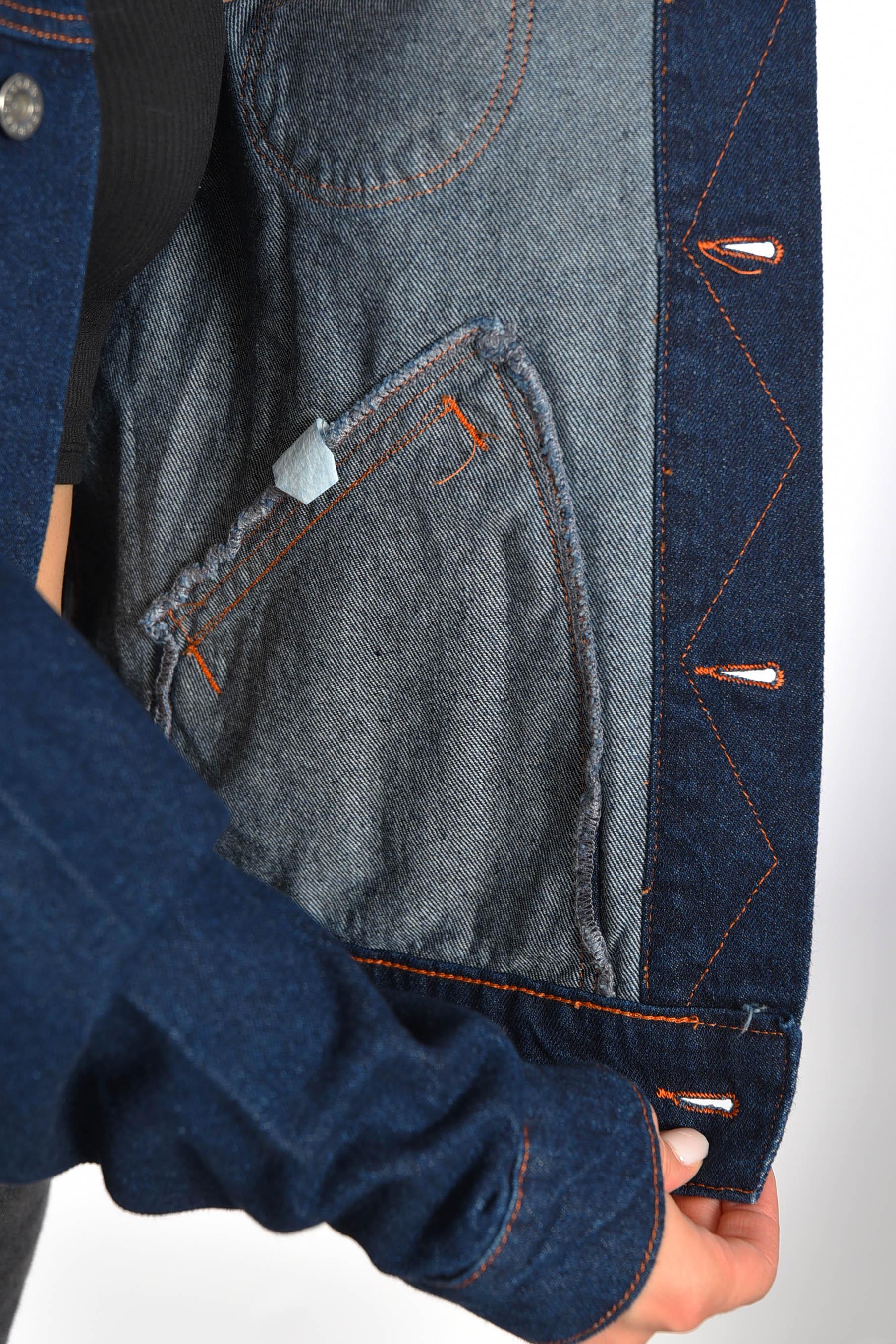 Джинсовка женская S Темно-синий (188070) - фото 4 Джинсовка женская S Темно-синий (188070) - фото 4