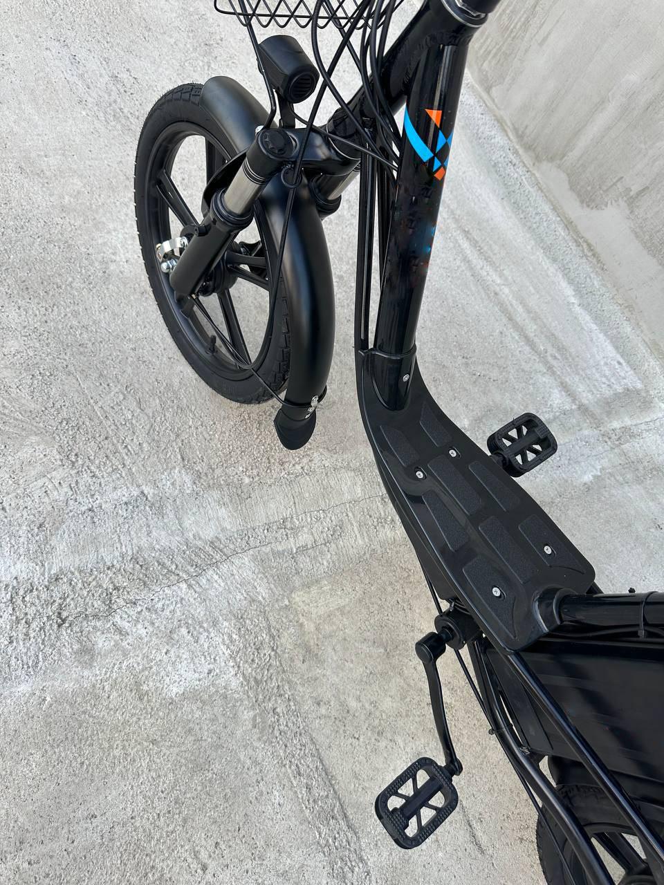 Электровелосипед Minako U18 двухместный 18" 600 W/48 V/18 Ah с грузовым усиленным багажником Черный - фото 6 Электровелосипед Minako U18 двухместный 18" 600 W/48 V/18 Ah с грузовым усиленным багажником Черный - фото 6