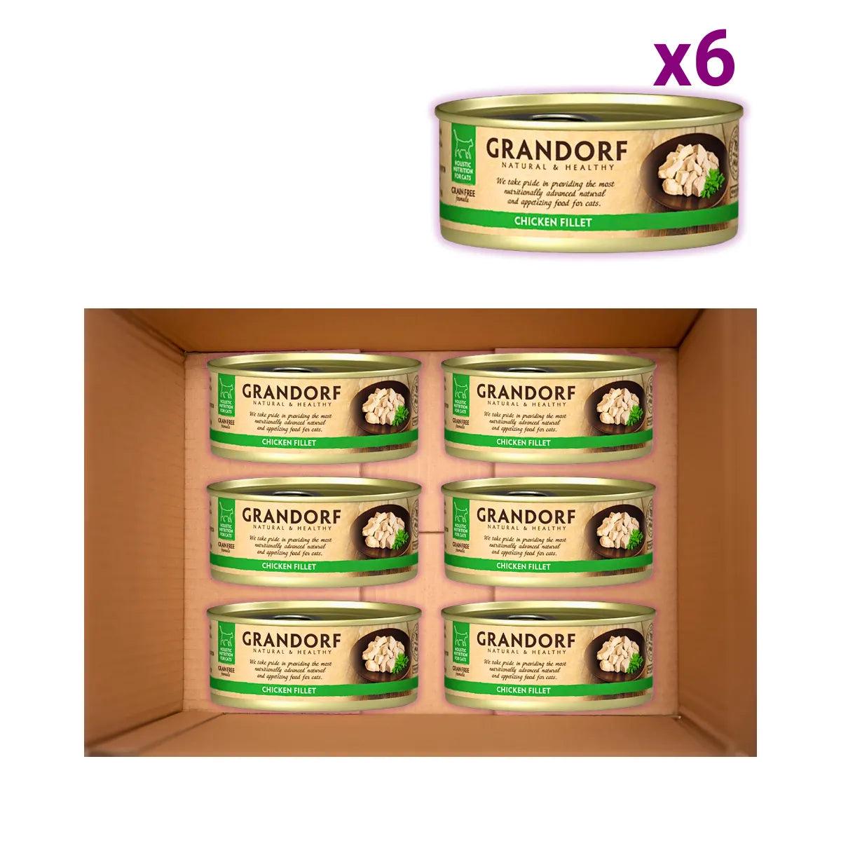 Корм для кошек влажный Grandorf Филе курицы для взрослых кошек всех пород 70 г х 6 шт. (PGDCW0107) - фото 2 Корм для кошек влажный Grandorf Филе курицы для взрослых кошек всех пород 70 г х 6 шт. (PGDCW0107) - фото 2