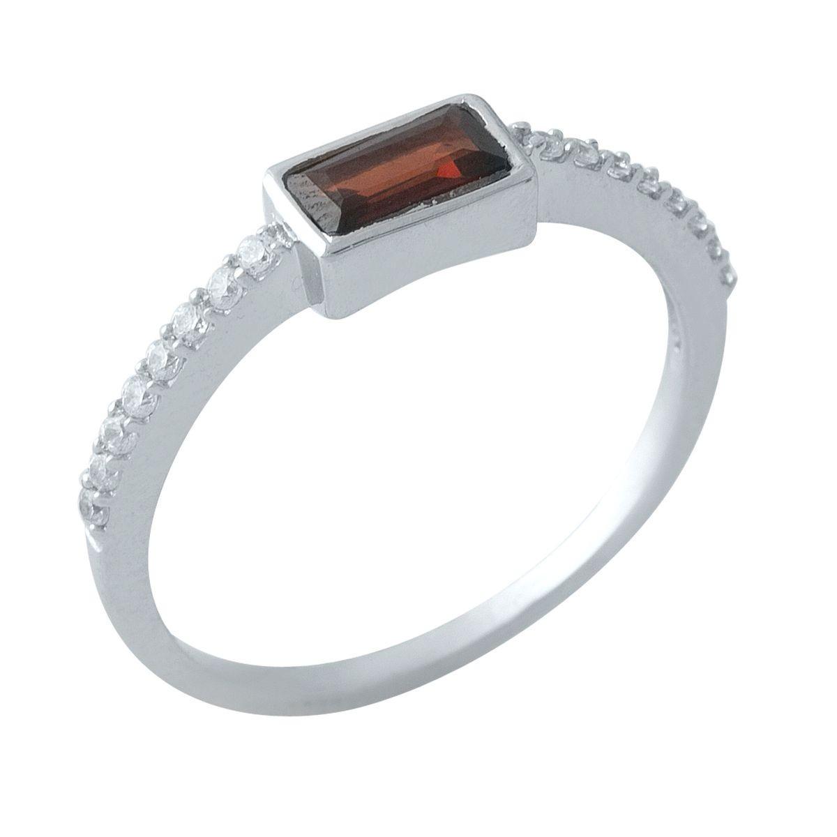 Кольцо серебряное Tiva с натуральным гранатом 0,79 ct 1,54 г р. 17 (1972229)