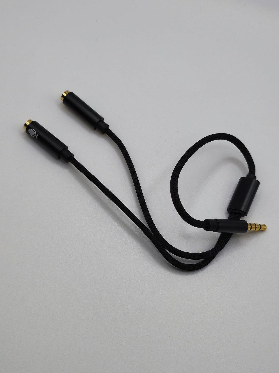 Провідник AUX XO NBR197 2in1 Adapter cabel 3,5 мм to audio+microphone - фото 2 Провідник AUX XO NBR197 2in1 Adapter cabel 3,5 мм to audio+microphone - фото 2