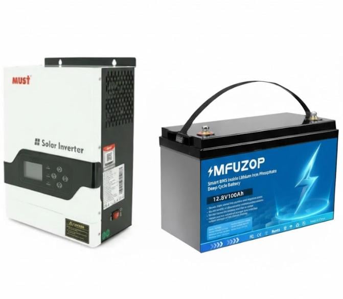 Комплект инвертор Must PV18-1012 и аккумулятор MFUZOP 100 Ah (2104618986)