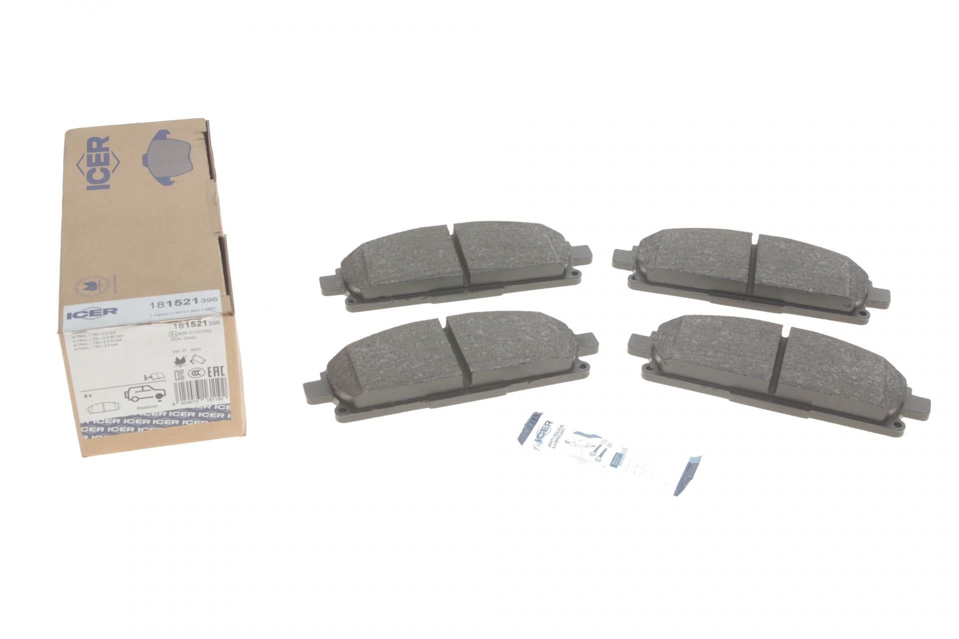 Колодки тормозные передние ICER для Nissan X-Trail 01-13 - (181521-396) Колодки тормозные передние ICER для Nissan X-Trail 01-13 - (181521-396)