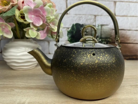 Чайник OMS с гранитным антипригарным покрытием без индукции на 1 л Gold (8212-S) - фото 3 Чайник OMS с гранитным антипригарным покрытием без индукции на 1 л Gold (8212-S) - фото 3