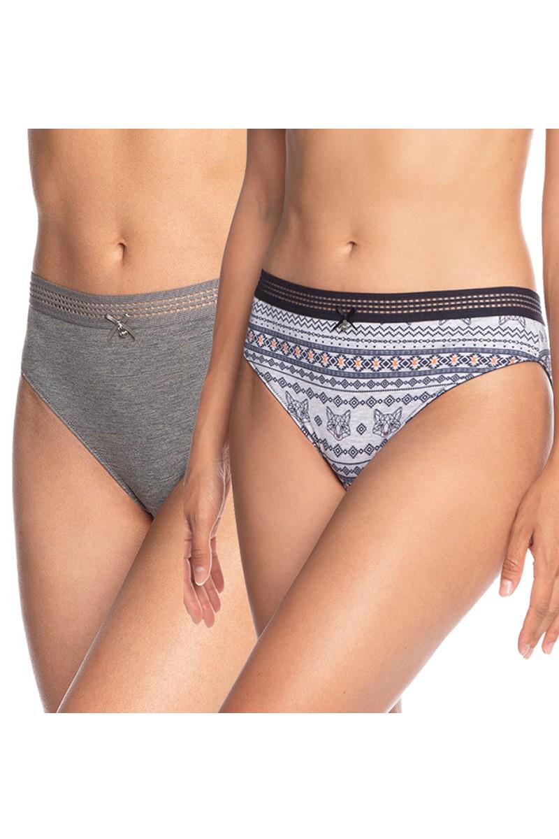 Трусики сліп Lama р. 3/M 2 шт. Сірий/Синій (76486)