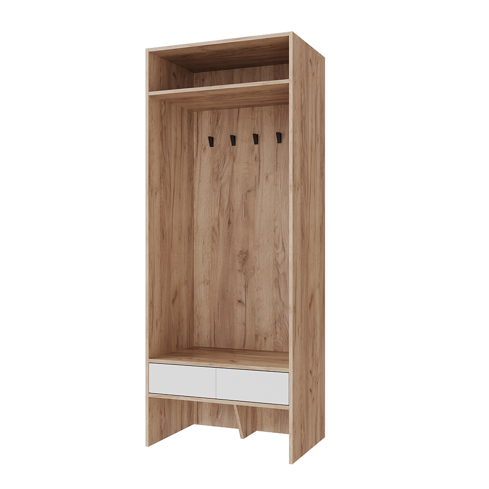 Прихожая Меблітренд Чиназес Чип-800 800х500х2050 мм Дуб крафт золотой/Белый (26937920) - фото 1