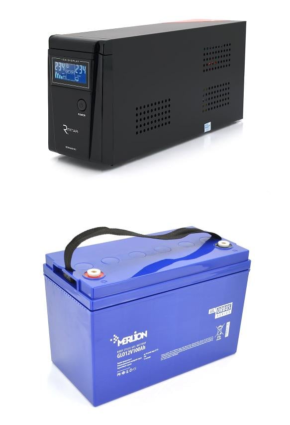 Комплект источника бесперебойного питания ИБП 360 Вт/аккумулятор 100 А