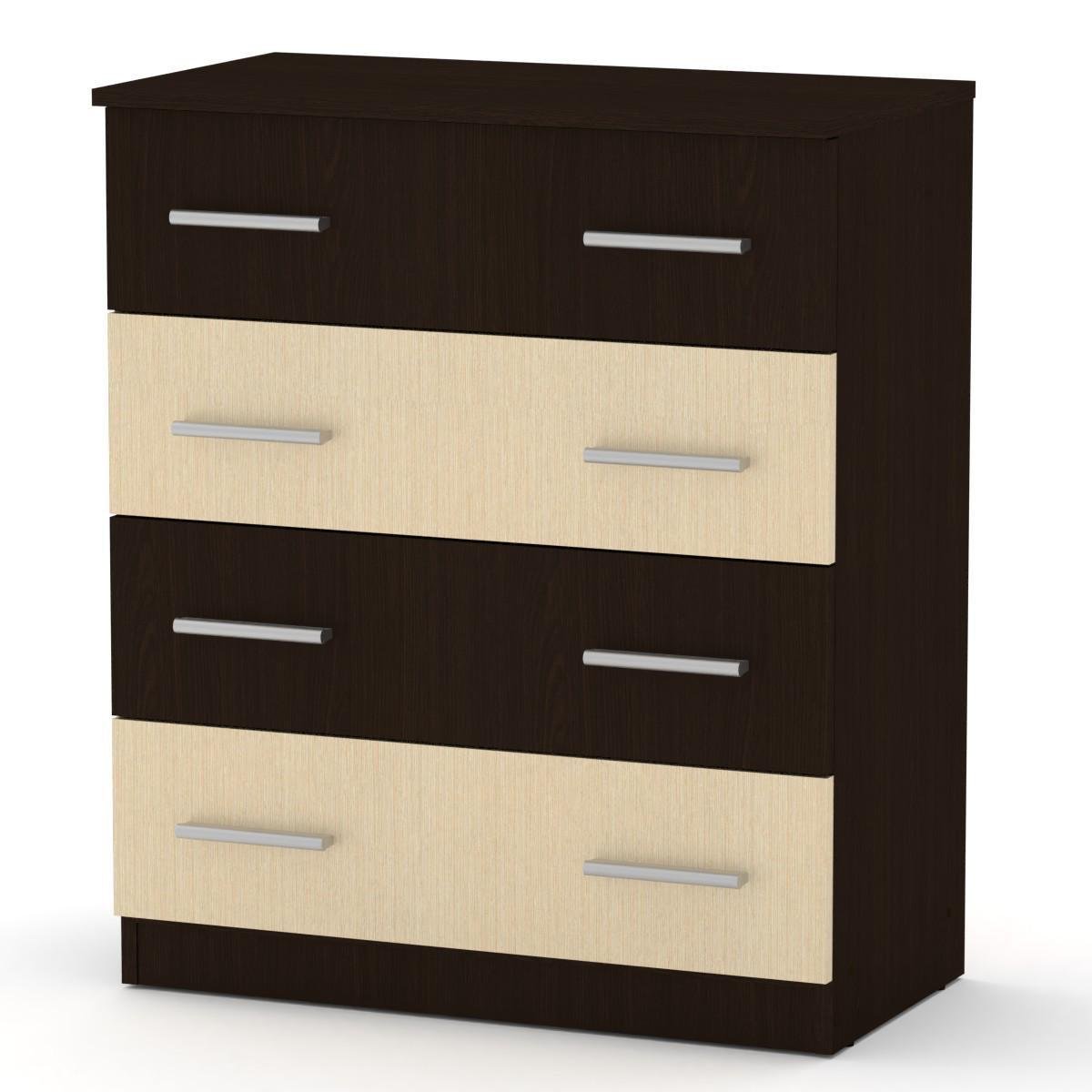 Комод для вещей МеблиКо 4Б 72х39х85 см Венге (k-1121-3) - фото 1 Комод для вещей МеблиКо 4Б 72х39х85 см Венге (k-1121-3) - фото 1