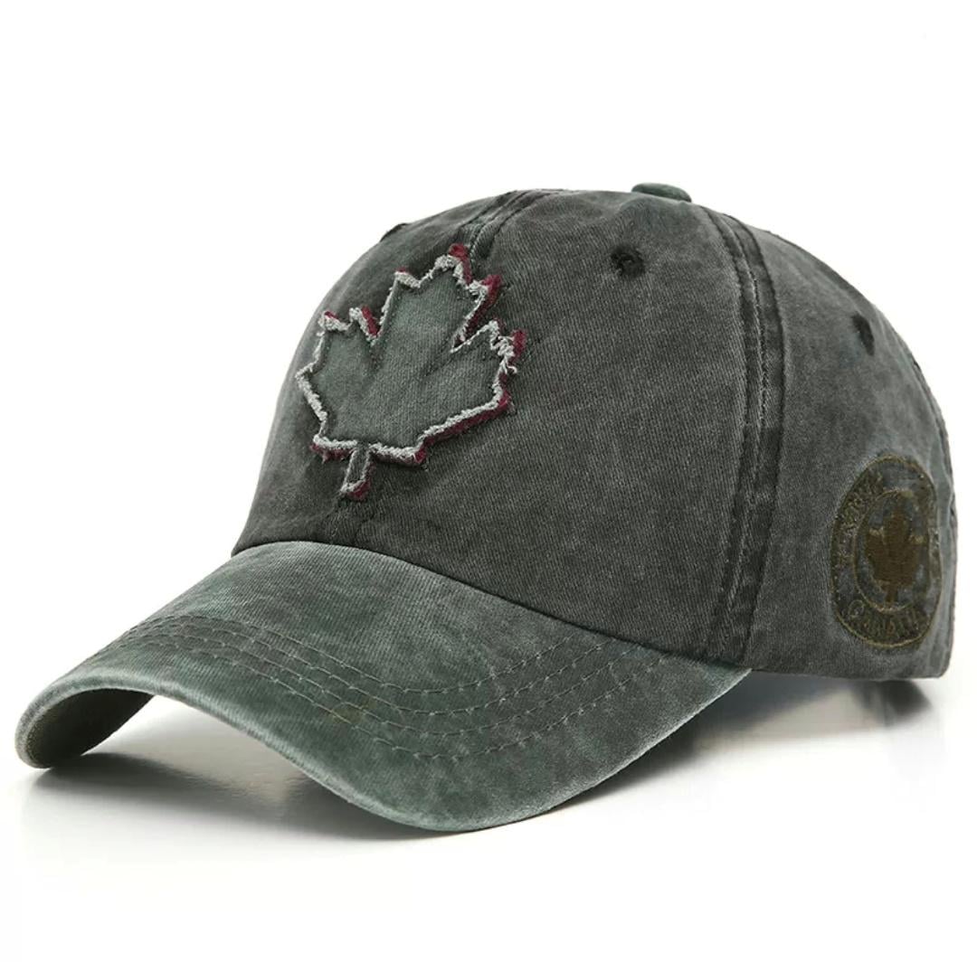 Кепка Canada Maple leaf 2 з вигнутим козирком унісекс Чорний