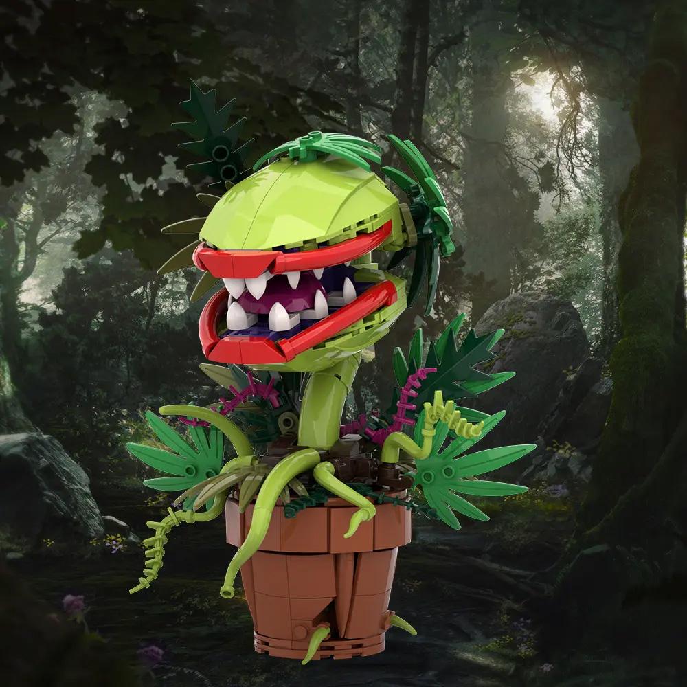 Конструктор квіти Рослина-Піранья Audrey II квітка канібал монстр Маріо 327 деталей (29075853) - фото 7