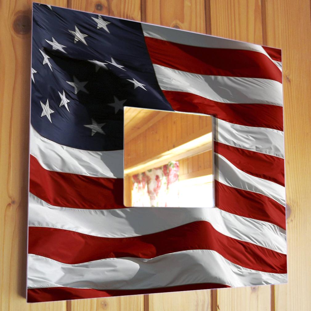 Зеркало декоративное Флаг США 260х260 мм (M03005) Зеркало декоративное Флаг США 260х260 мм (M03005)