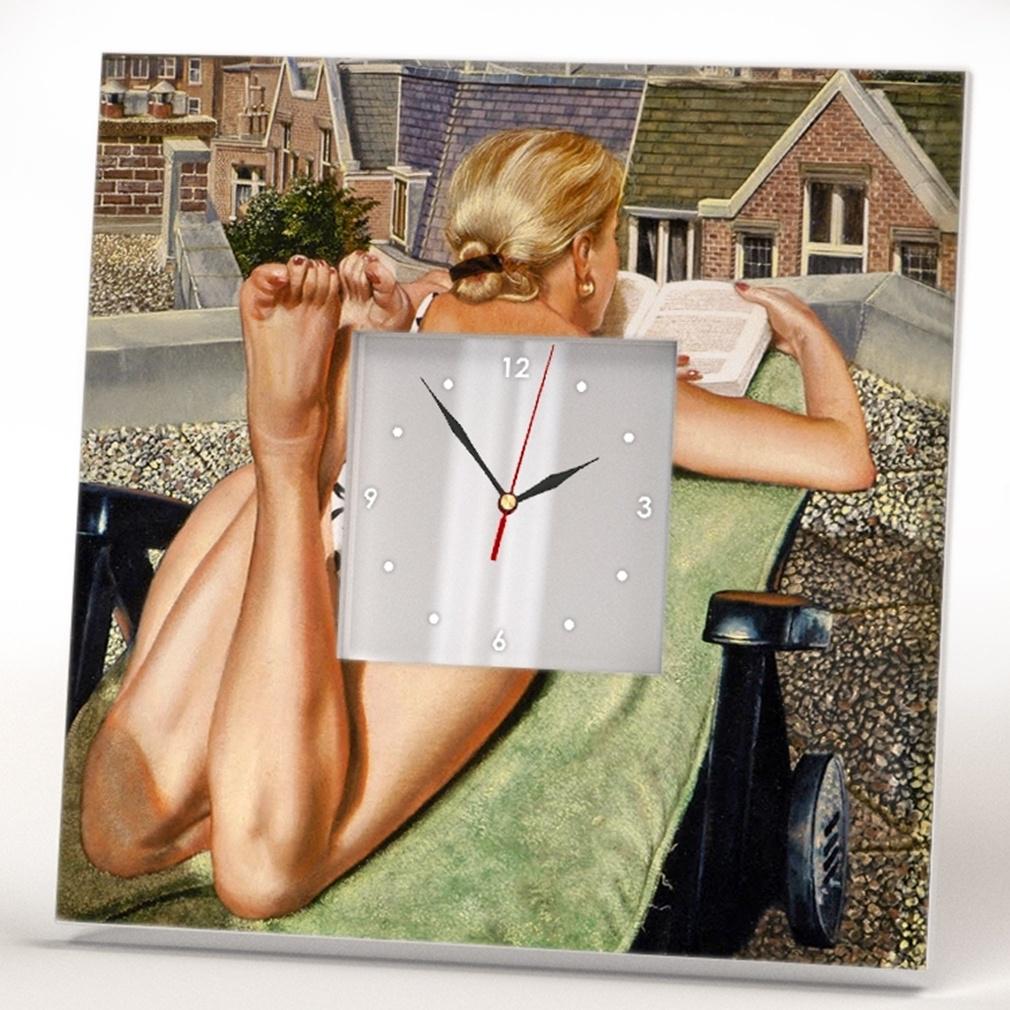 Часы Отдых в городе 260x260 мм (C00071) Часы Отдых в городе 260x260 мм (C00071)