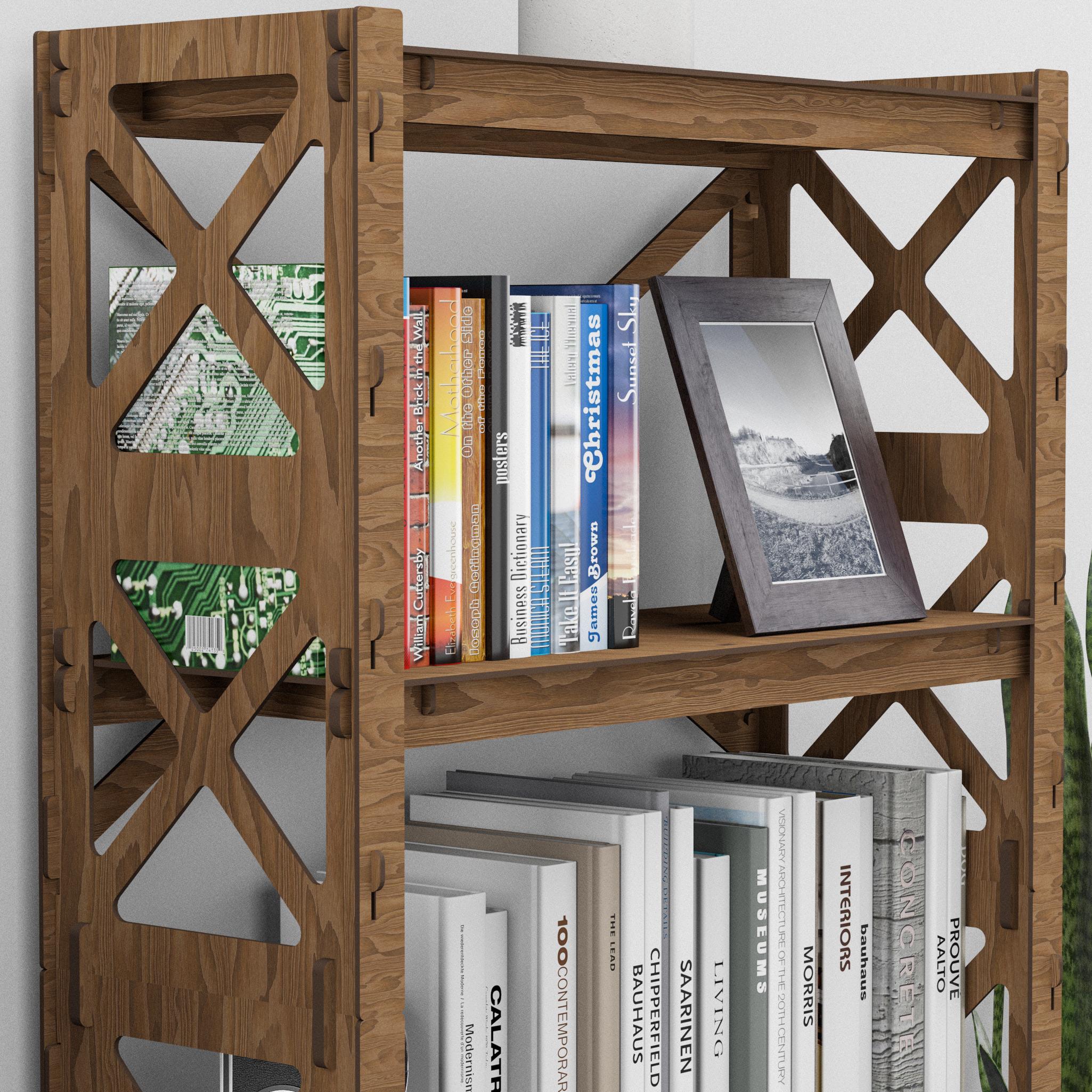 Стелаж дерев'яний Hexagonica Provence на 4 полиці 1200х750х300 мм (120045) - фото 6