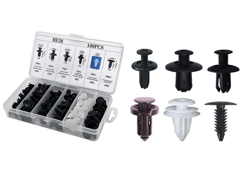 Комплект универсальных автокрепежей в кейсе 100 шт. 6 форматов (29444) Комплект универсальных автокрепежей в кейсе 100 шт. 6 форматов (29444)