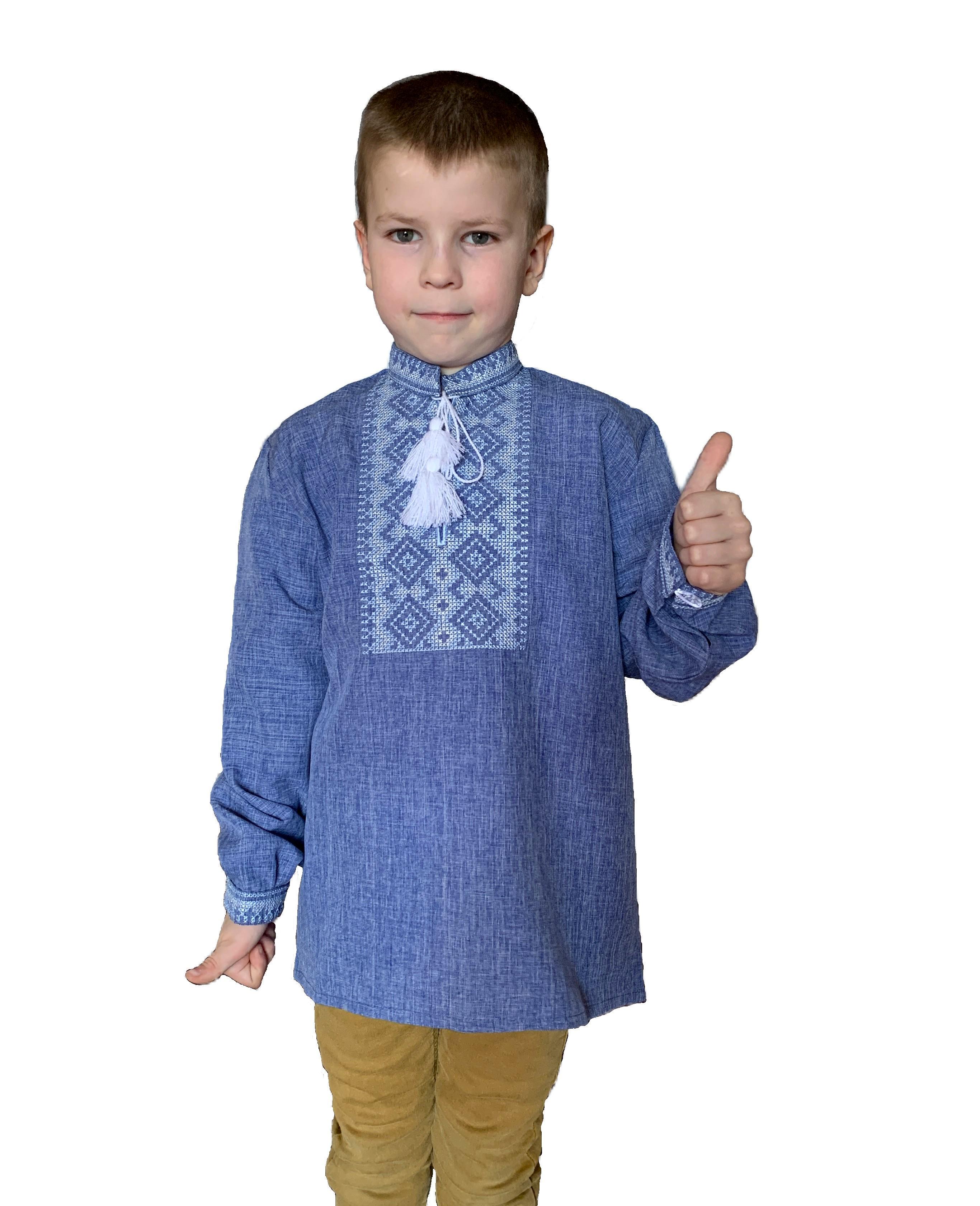 Вышиванка детская Скрипка для мальчика 92 см Джинсовый синий (25032286)