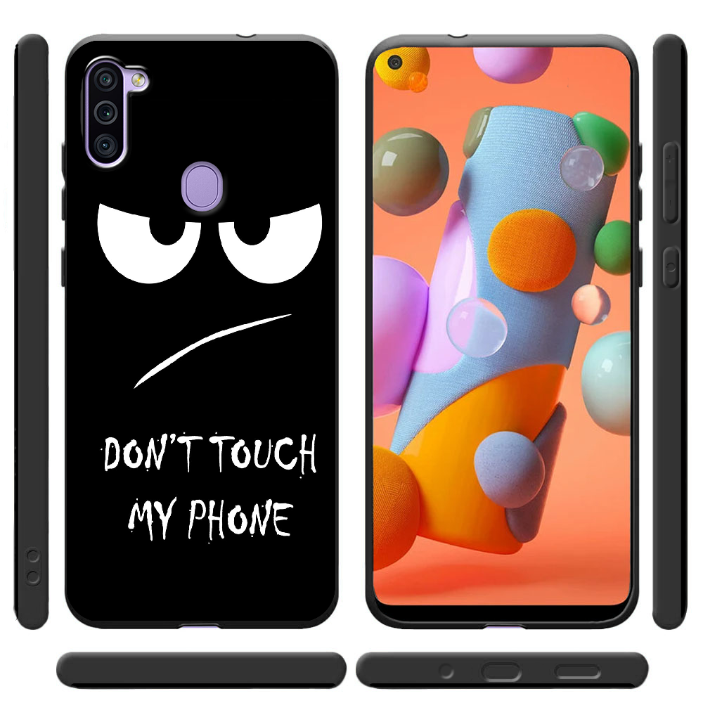 Чехол Boxface Samsung A115 Galaxy A11 Don't Touch my Phone Черный силикон (39628-up535-40216) - фото 2