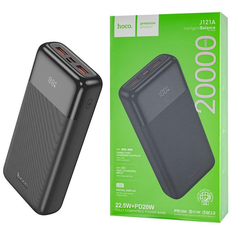Повербанк Hoco J121A Fast 22,5W+PD20W 20000 mAh Black (27556382)
