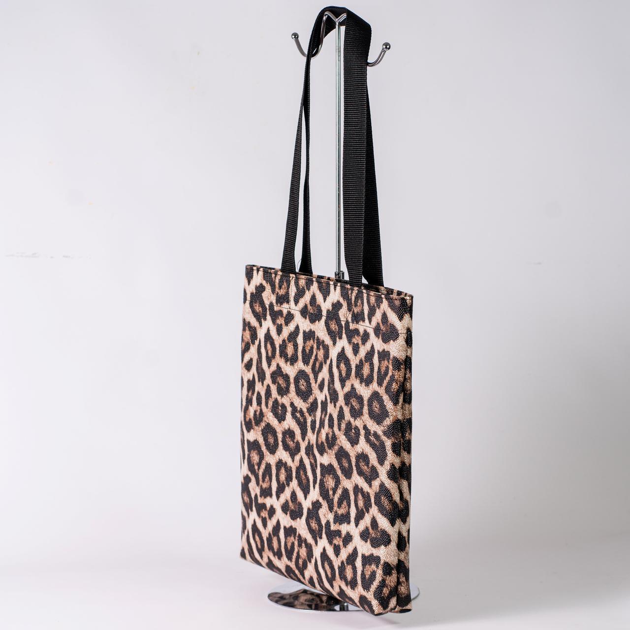 Сумка женская шопер леопард XENIA № 35-24 из эко-кожи Бежевый - фото 2 Сумка женская шопер леопард XENIA № 35-24 из эко-кожи Бежевый - фото 2