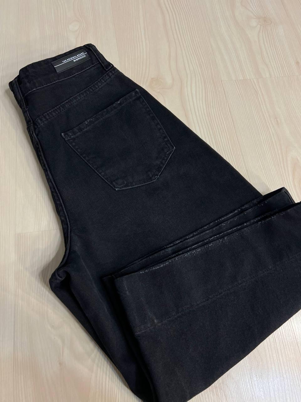 Шорты женские джинсовые Sherocco 400 бермуды длинные с высокой посадкой и манжетом р. 25 Черный (4261) - фото 6