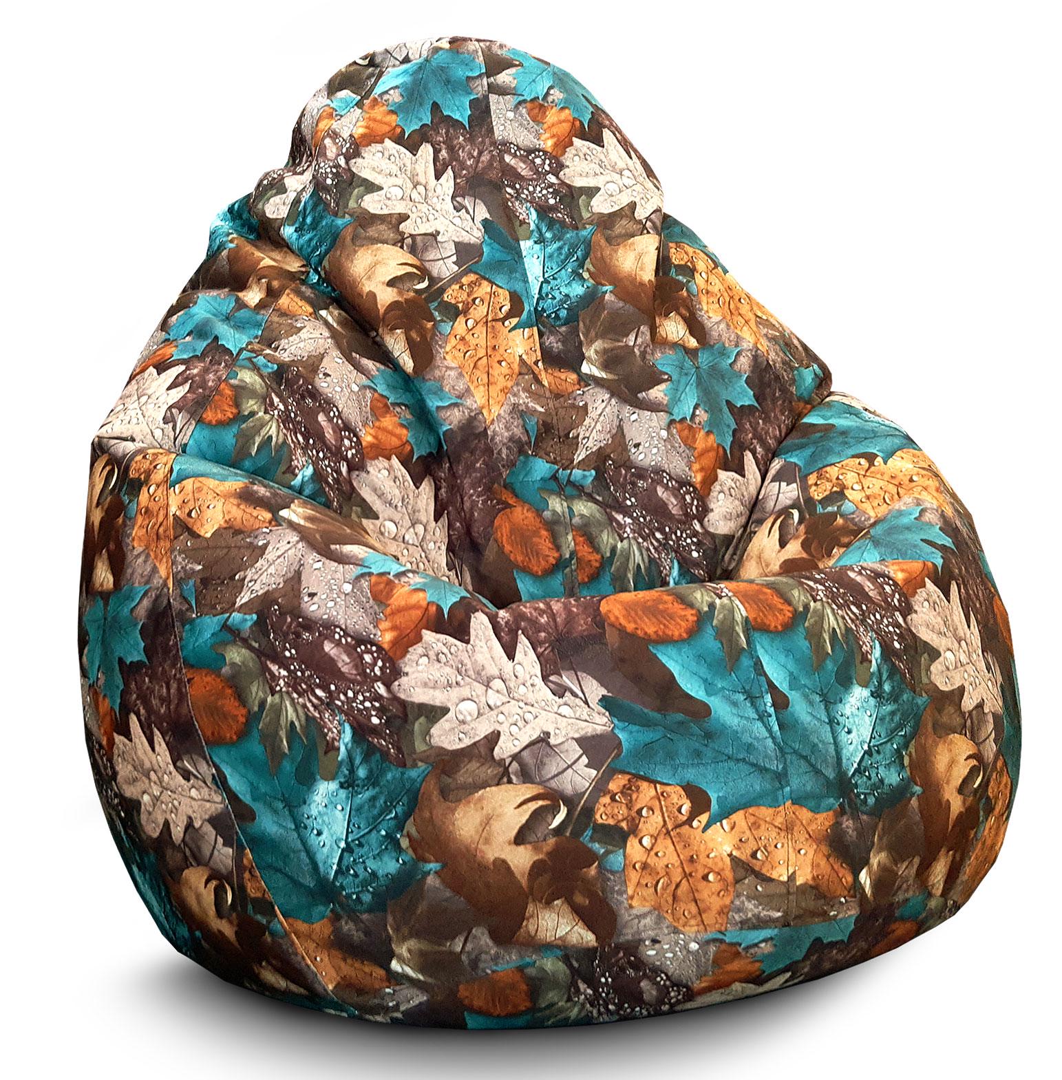 Кресло мешок iPuff Leaves 02 Флок XXXL 100х135 см