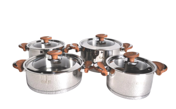 Набір каструль із сотейником OMS із нержавіючої сталі 8 предметів (1076-8)
