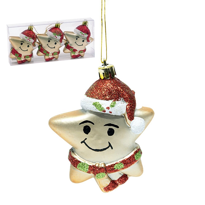 Набір новорічних підвісок 8,5 см 3 шт. (43221)