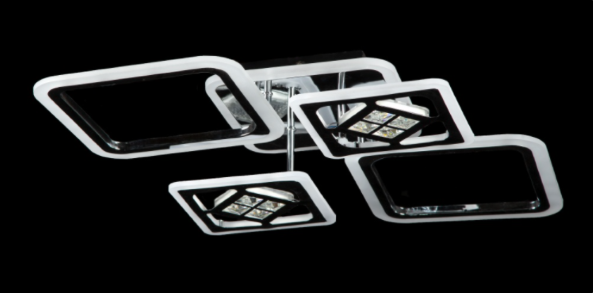 Светодиодная люстра LK29025/2/2/1 LED CR Белый/Хром (AN000800)