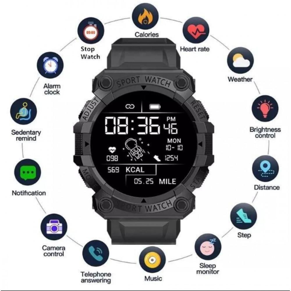 Смарт-годинник сенсорний FD68S Black (16103) - фото 2 Смарт-годинник сенсорний FD68S Black (16103) - фото 2